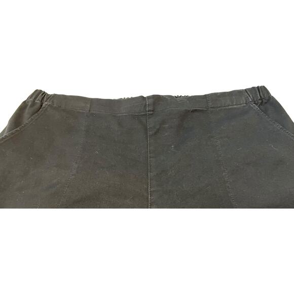 CROFT & BARROW HI-RISE STRAIGHT LEG PULL-ON KHAKI PANTS, WOMENS, XXL, BLACK - Picture 2 of 9